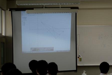 GeoGebra による作図の様子